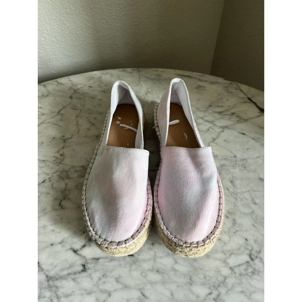 Splendid Womens Laney Espadrille Slip On Shoe Size 8.5 Pastel Tie Dye